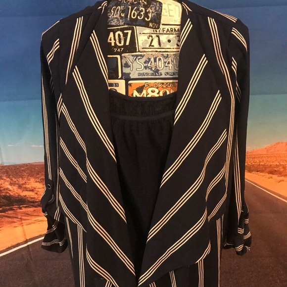 Navy striped jacket - Picture 14 of 16